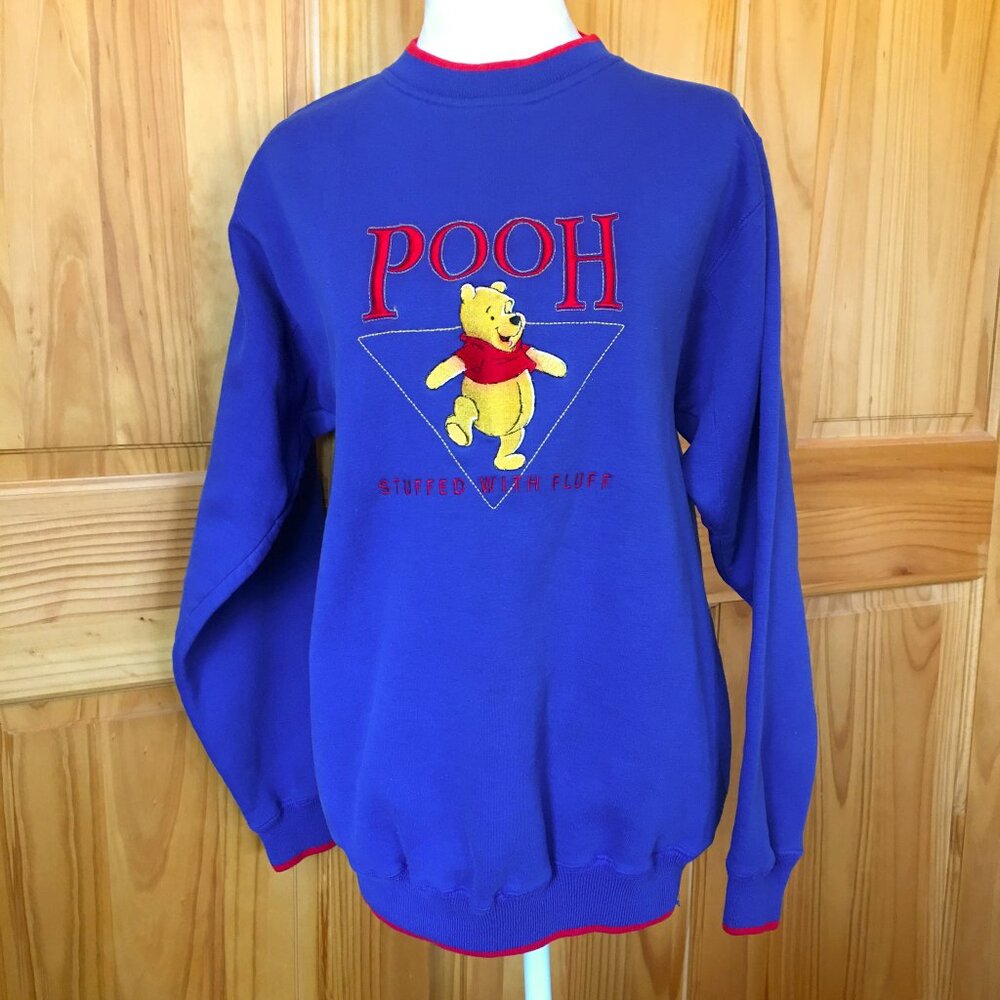 Vintage 90s Winnie the Pooh Sweatshirt Size M Stuffed with Fluff